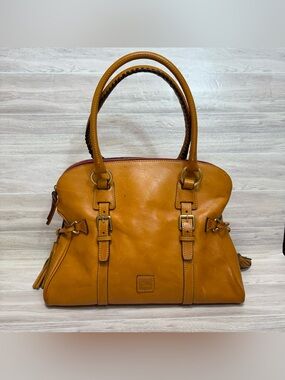 Dooney & Bourke Florentine Leather Domed Buckle Satchel